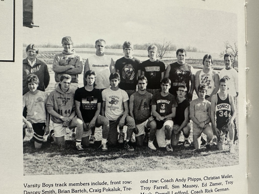 It's Wayback When-sday! This week we are taking a look at the 1988 Boys Track team featuring our very own Trevor Mosby!  Do you know anyone else? 