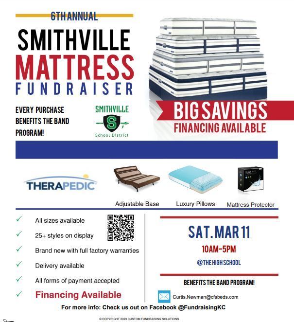 Smithville Mattress Fundraiser March 11th