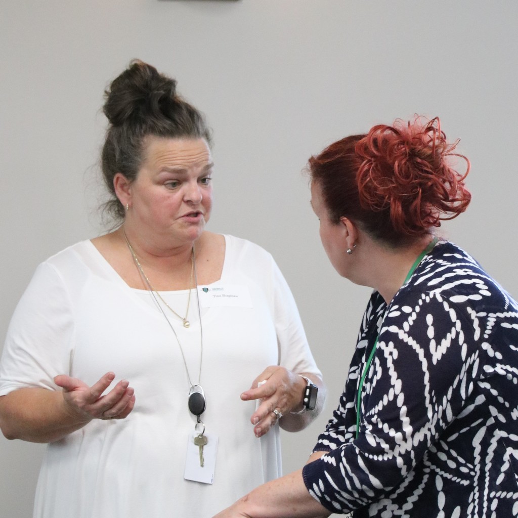 Teachers mingle at New Teacher Reception